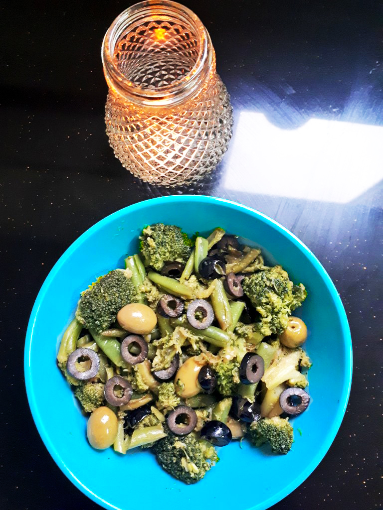Sauteed mixed veggies with olives